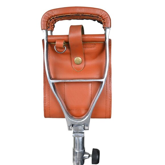 Best Walking Stick With Portable Leather Folding Seat Brown Venator Stool NEW - Picture 4 of 14